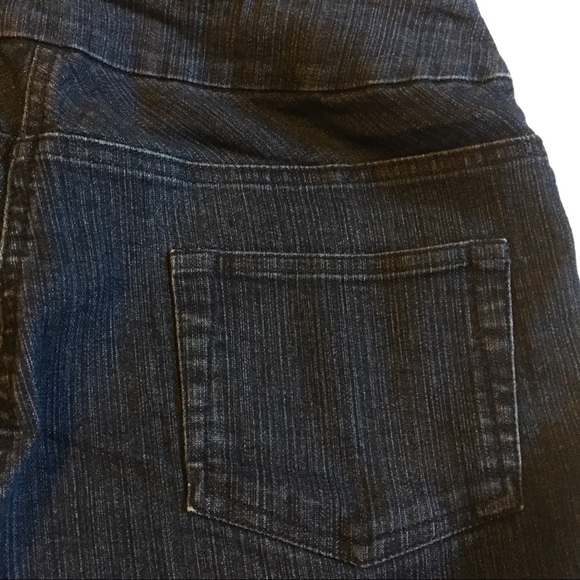 Soft Surroundings elastic denim jean shorts small - Picture 5 of 8